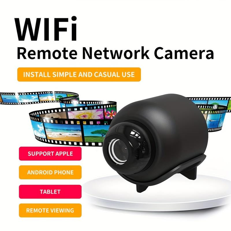 1Pc, Wireless Security Camera, 2.4Ghz Small Wifi Pet/Office/Home/Factory Security Camera, Remote Home Watching, Home Anytime, Anywhere, Wide Angle Range Electric Home Security IP Camera (Product without Memory Card)