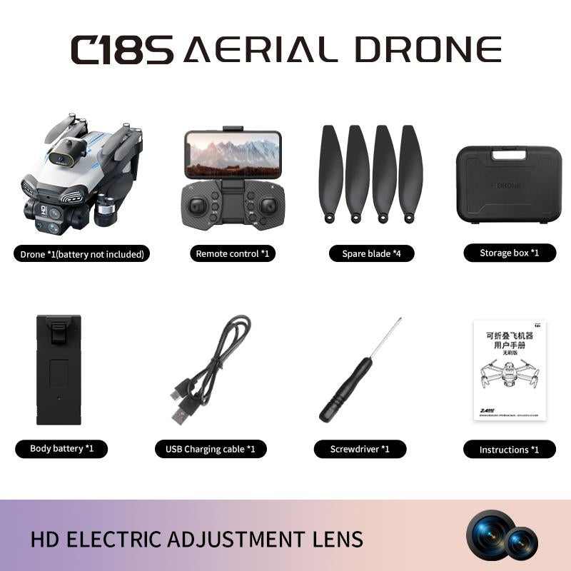 2025 New C13S GPS Drone: Equipped with 4K UHD EIS Camera, 5G Wifi FPV, Brushless Motors, Optical Flow Positioning, Obstacle Avoidance and Auto Return Function