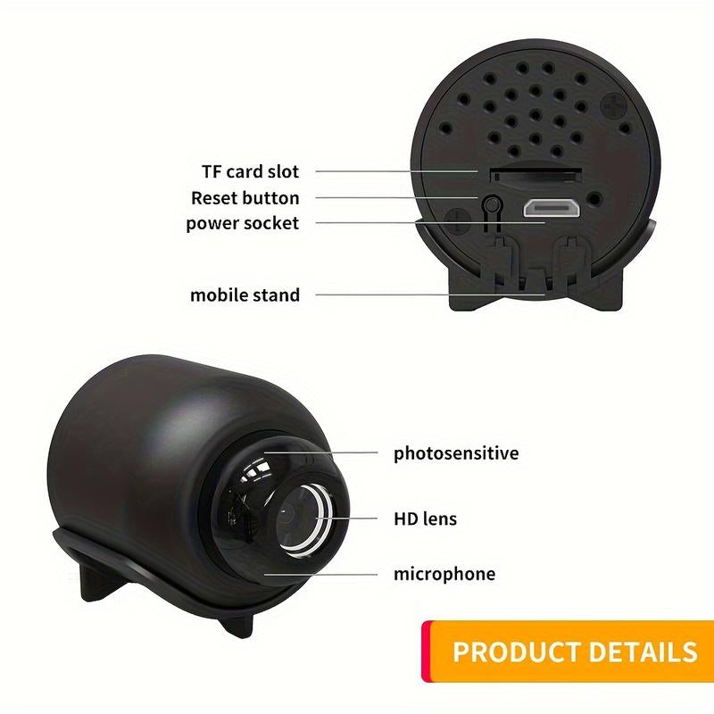 1Pc, Wireless Security Camera, 2.4Ghz Small Wifi Pet/Office/Home/Factory Security Camera, Remote Home Watching, Home Anytime, Anywhere, Wide Angle Range Electric Home Security IP Camera (Product without Memory Card)