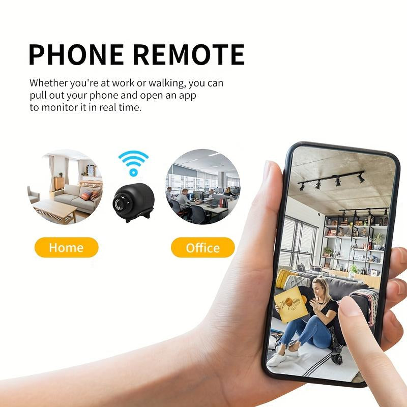 1Pc, Wireless Security Camera, 2.4Ghz Small Wifi Pet/Office/Home/Factory Security Camera, Remote Home Watching, Home Anytime, Anywhere, Wide Angle Range Electric Home Security IP Camera (Product without Memory Card)
