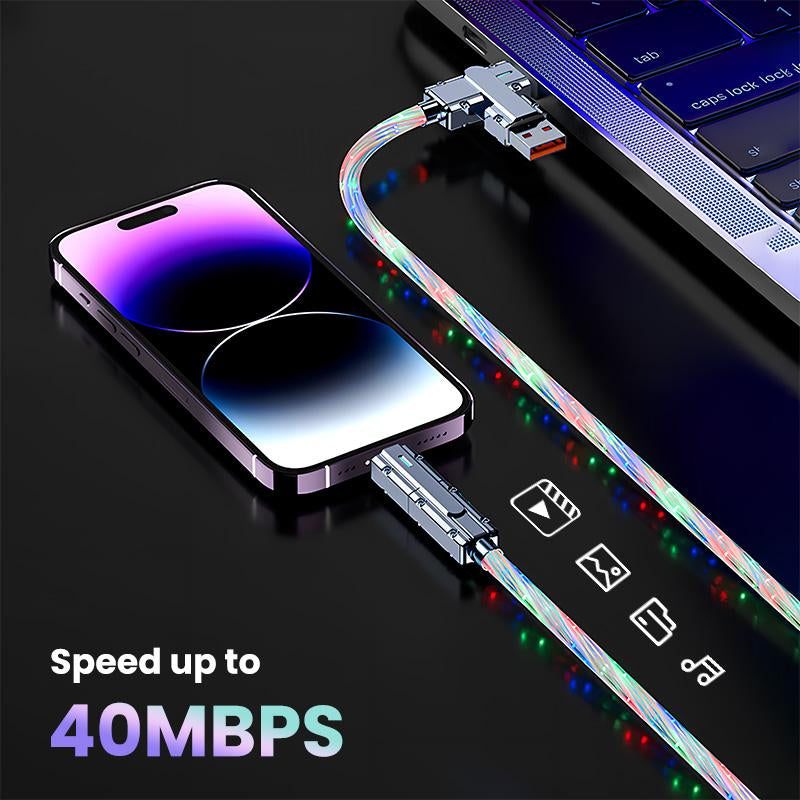 [Buy 1 Get 2]4-In-1 Fast Charging Cable All-In-One Solution for Iphone/Android/Type-C/Micro USB