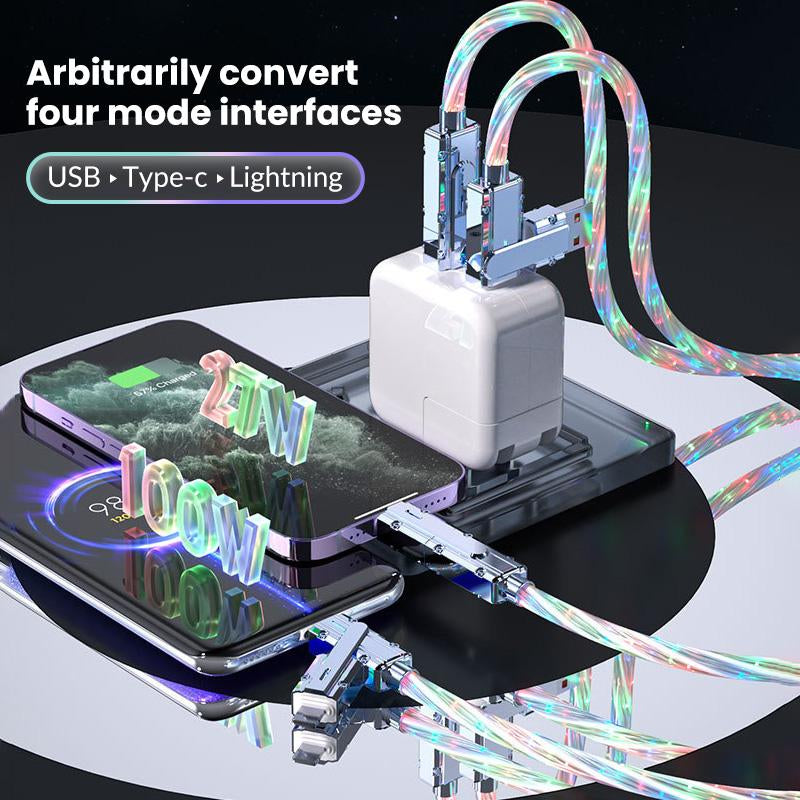 [Buy 1 Get 2]4-In-1 Fast Charging Cable All-In-One Solution for Iphone/Android/Type-C/Micro USB