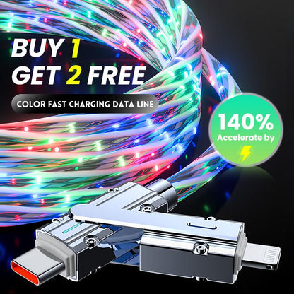 [Buy 1 Get 2]4-In-1 Fast Charging Cable All-In-One Solution for Iphone/Android/Type-C/Micro USB