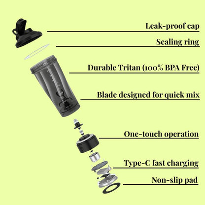 Drinkify Electric Protein Shaker Bottle 20Oz，To Free Your Hands
